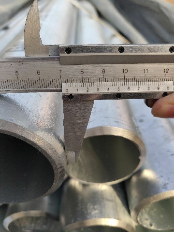 Galvanized pipe diameter measurement