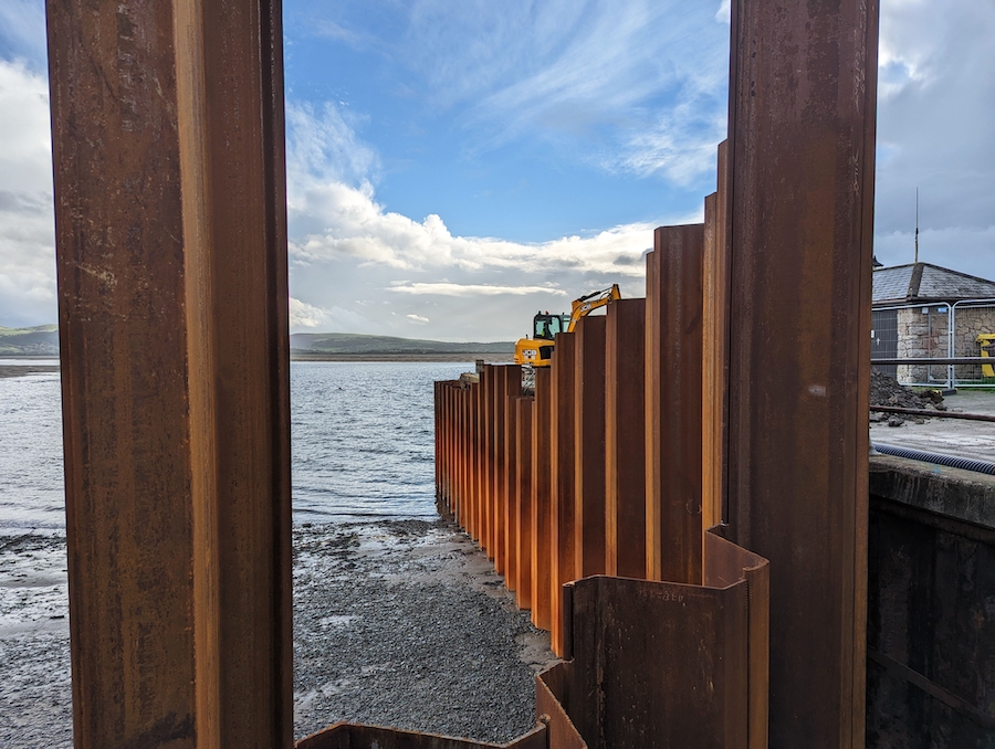 steel sheet pile seawall